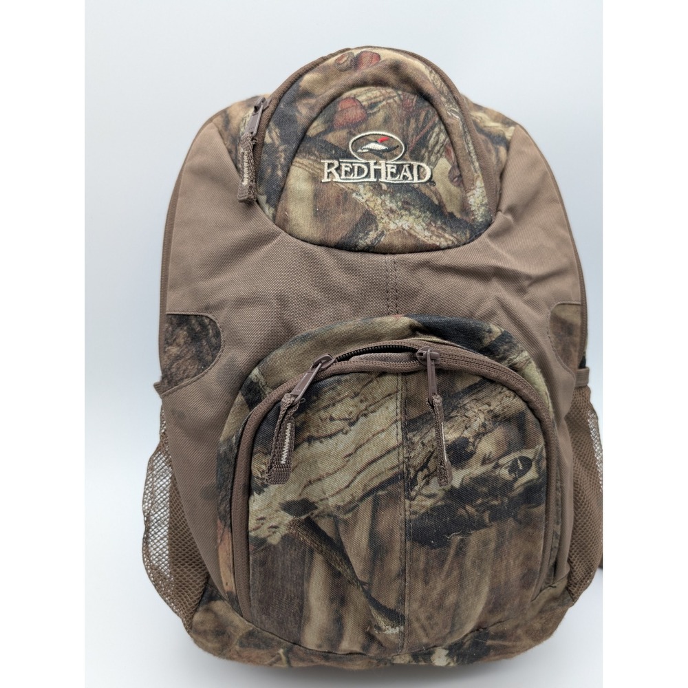 RedHead Camouflage Hunting Backpack Brown Canvas H2O Hydration Port Daypack